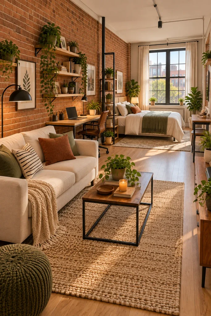 Smart Three-Zone Brick Studio Layout