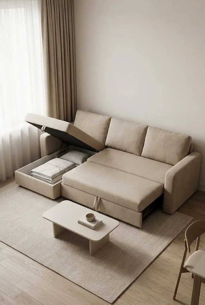 Sofa Bed With Hidden Storage