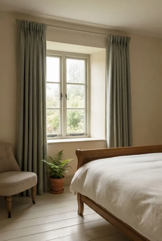 Soft Green Curtains