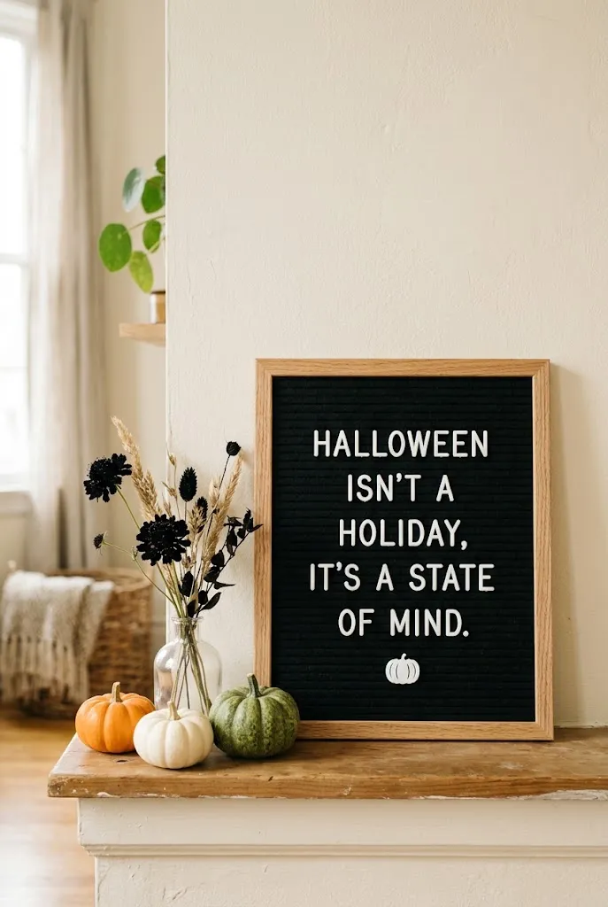 Spooky Letter Board Quote