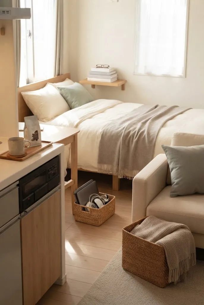 organize a tiny studio apartment