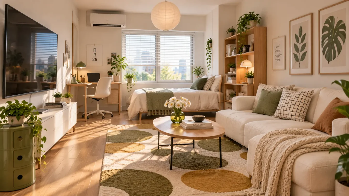 Studio apartment home office ideas