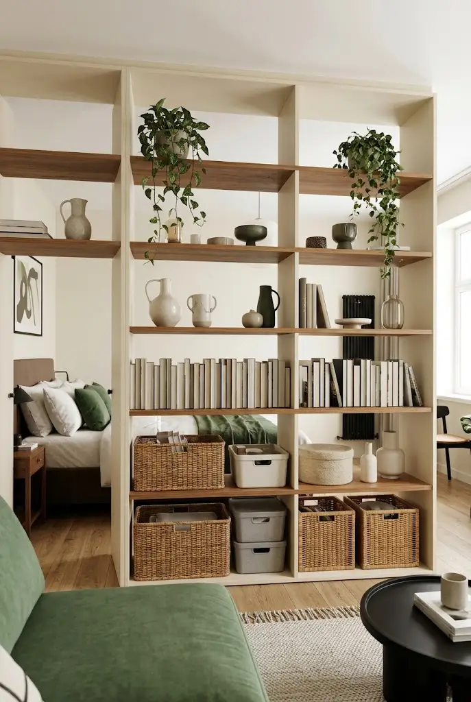 Styled Open Storage Wall