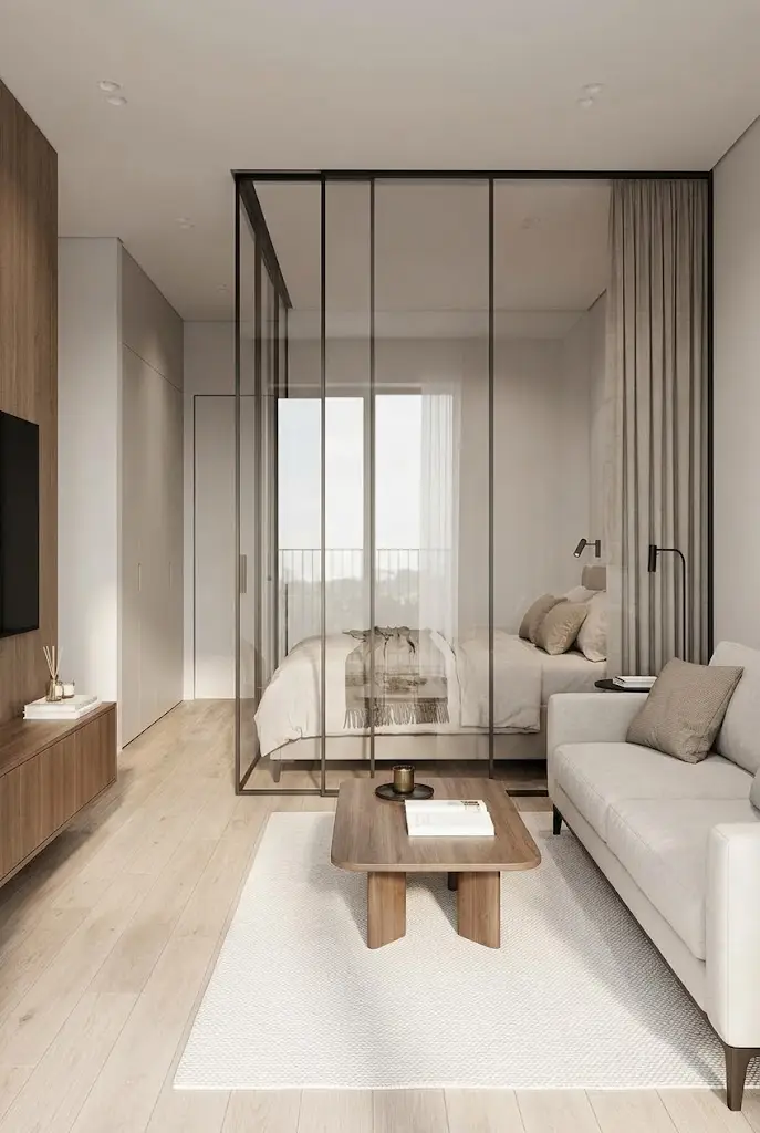 Try a Glass Divider for a Light and Airy Look