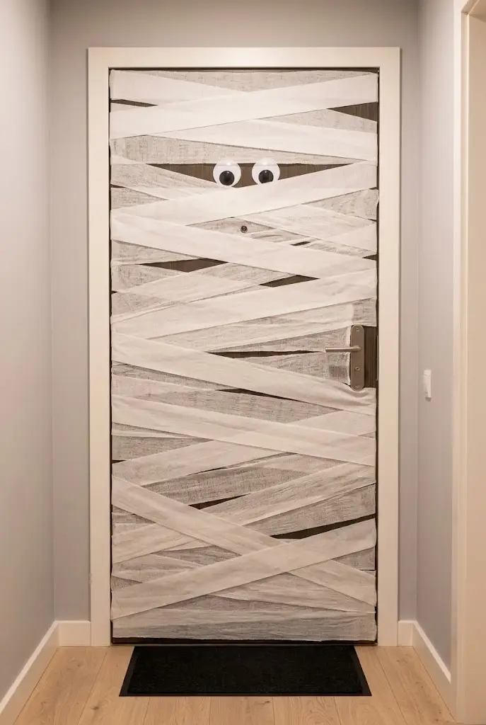 halloween apartment front door ideas