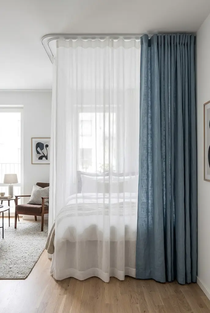 Two Layer Curtain Divider