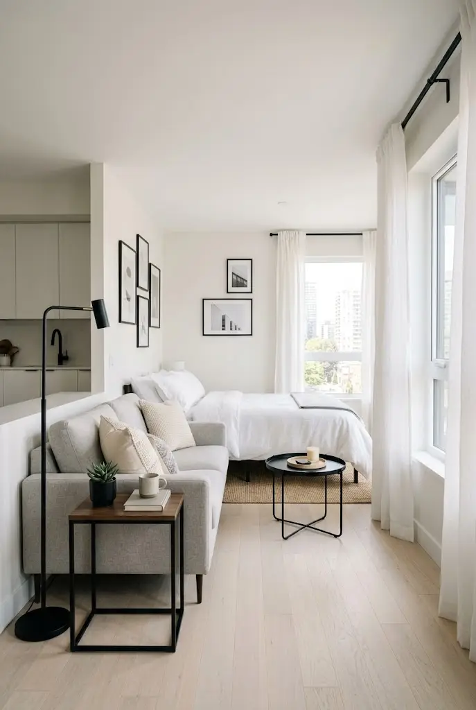 Neutral Color Studio Apartment Ideas