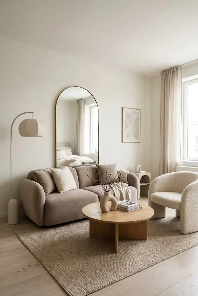 Neutral Color Studio Apartment Ideas