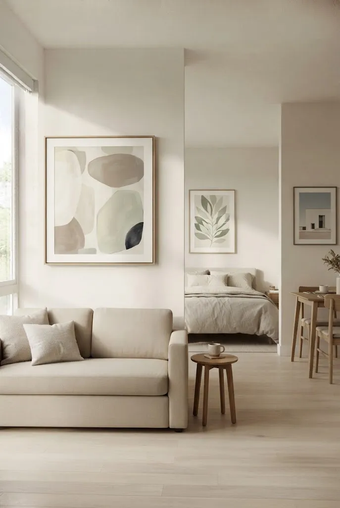 studio apartment wall art ideas
