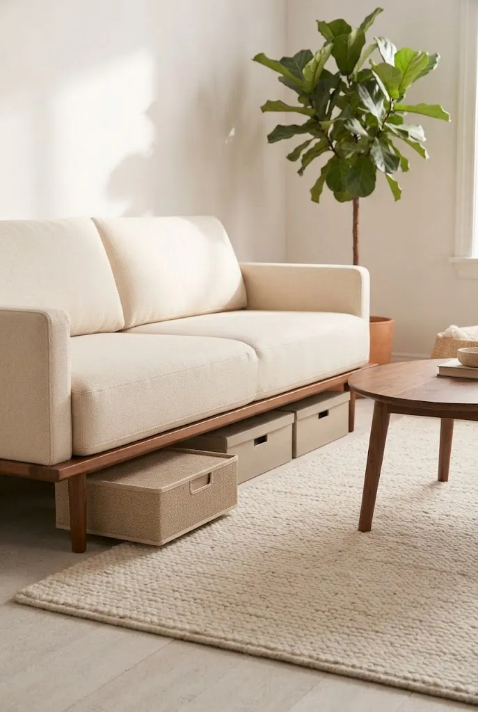 Use Under-Sofa Storage