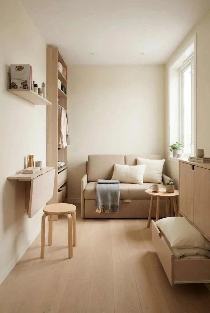 bed and couch in one room ideas