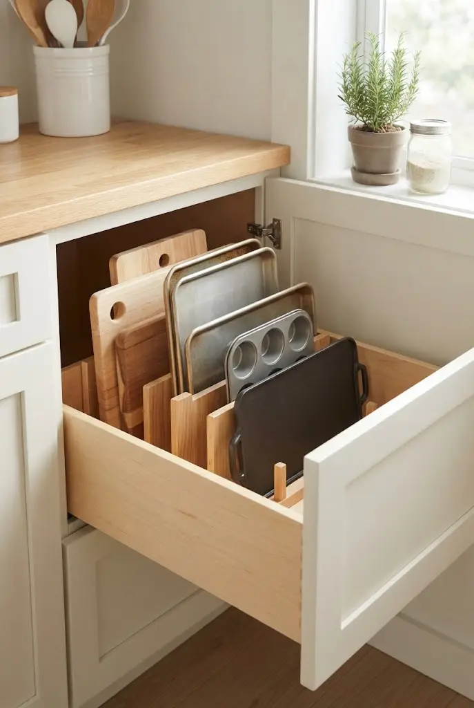 Vertical Cutting Board Storage