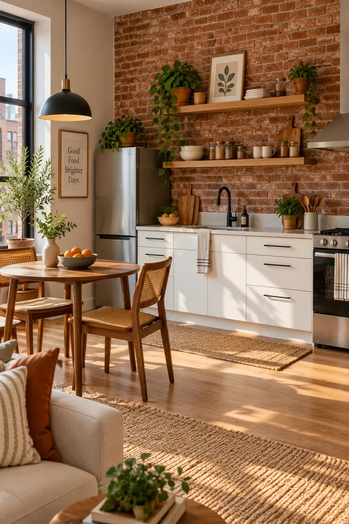 Warm Bohemian Brick Wall Palette