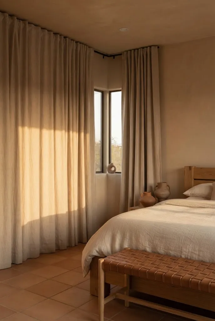 Warm Oatmeal Curtains