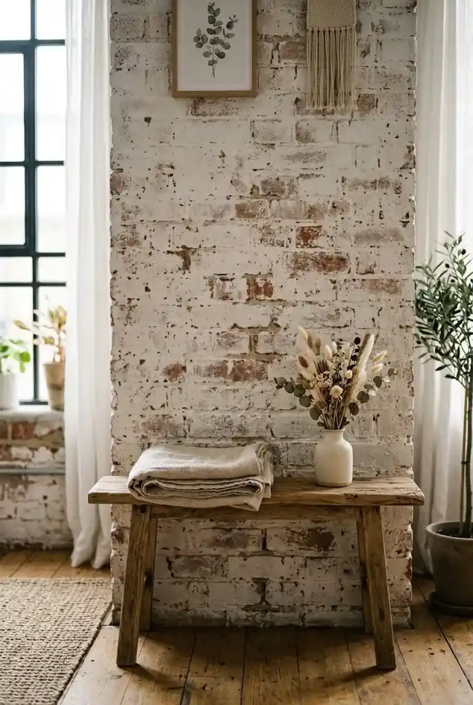 Whitewash Brick for a Soft, Rustic Look