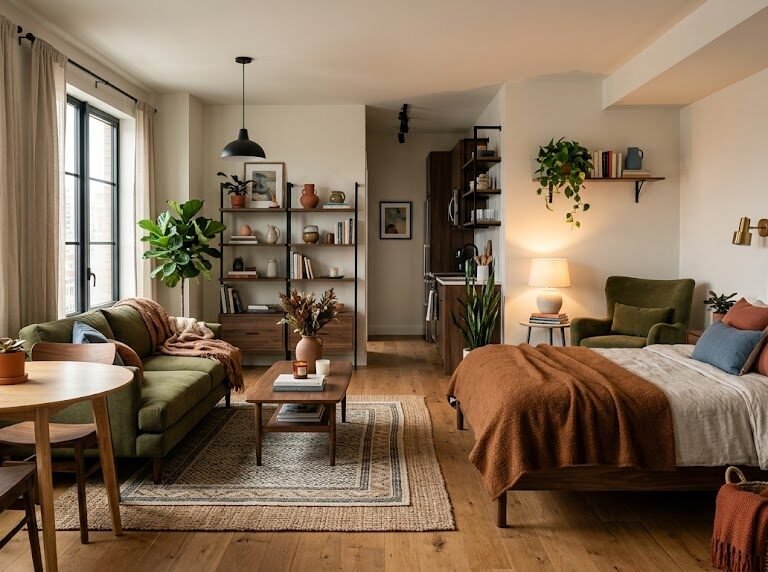 cozy studio apartment aesthetic