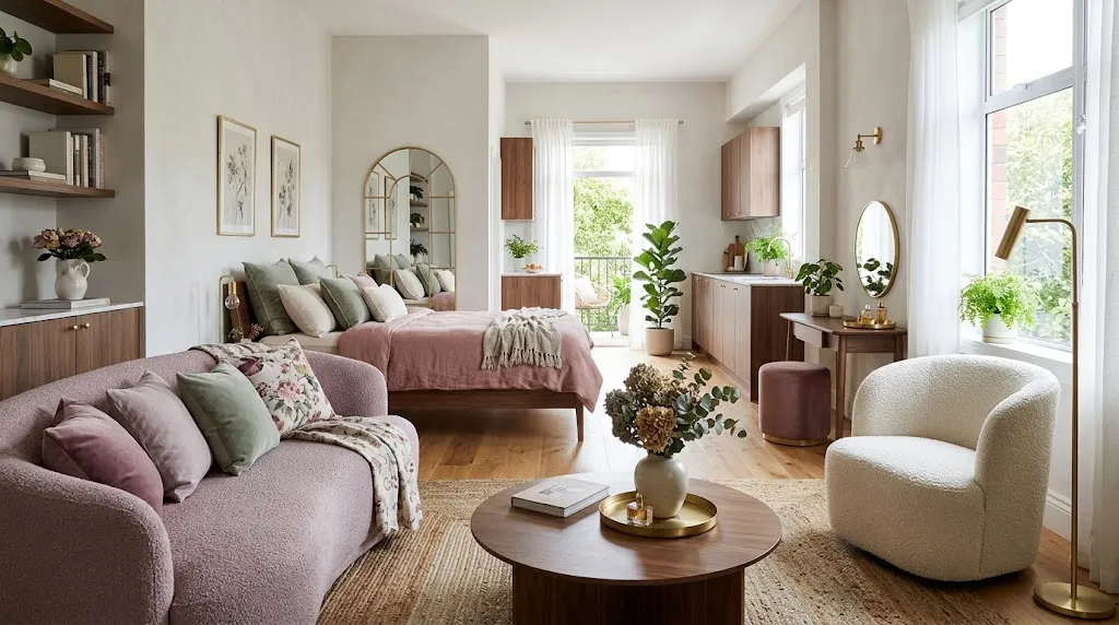 feminine studio apartment inspiration ideas