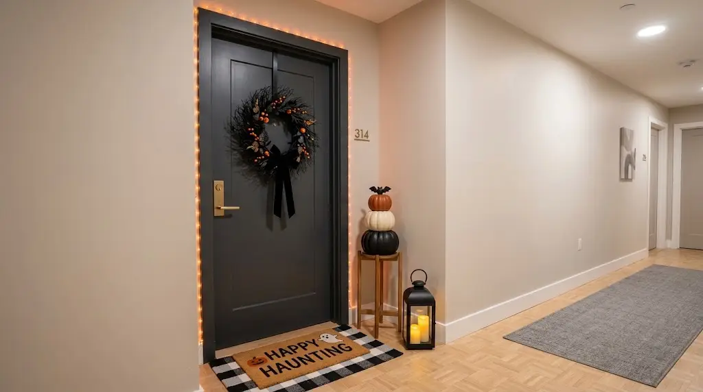 halloween apartment front door ideas