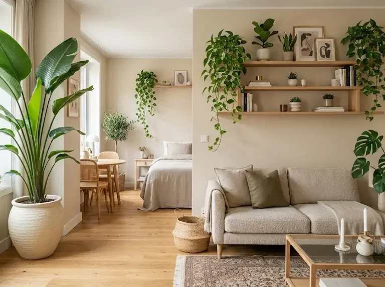 mini studio apartment plant ideas