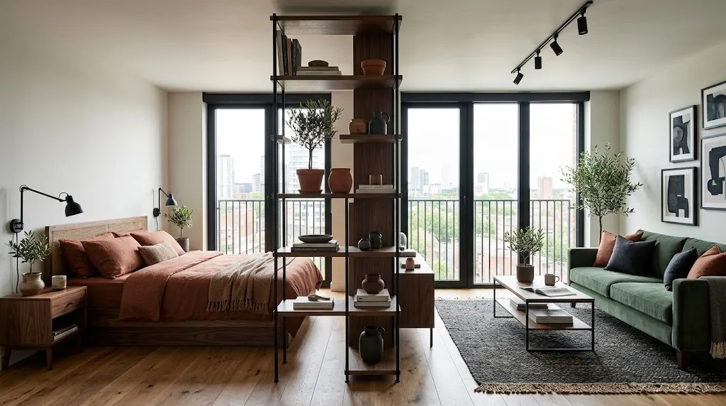 studio apartment layout ideas with room dividers