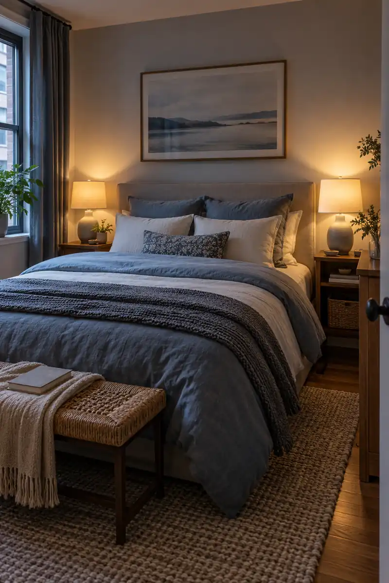 Paired Bedside Lamps