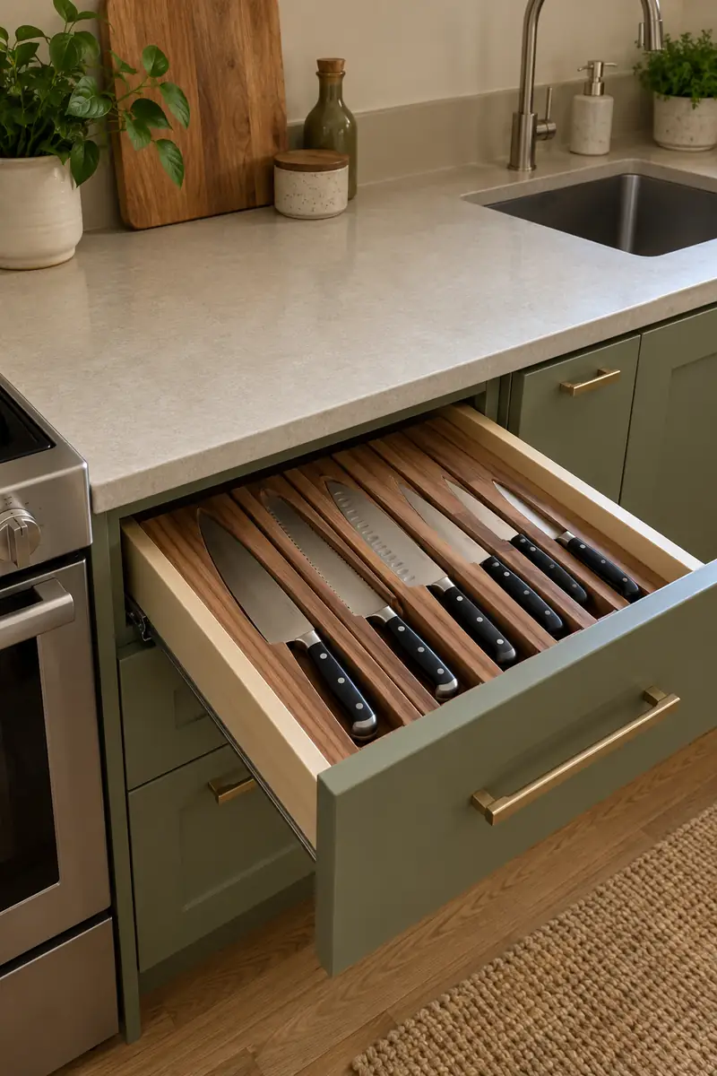 Drawer Knife Storage