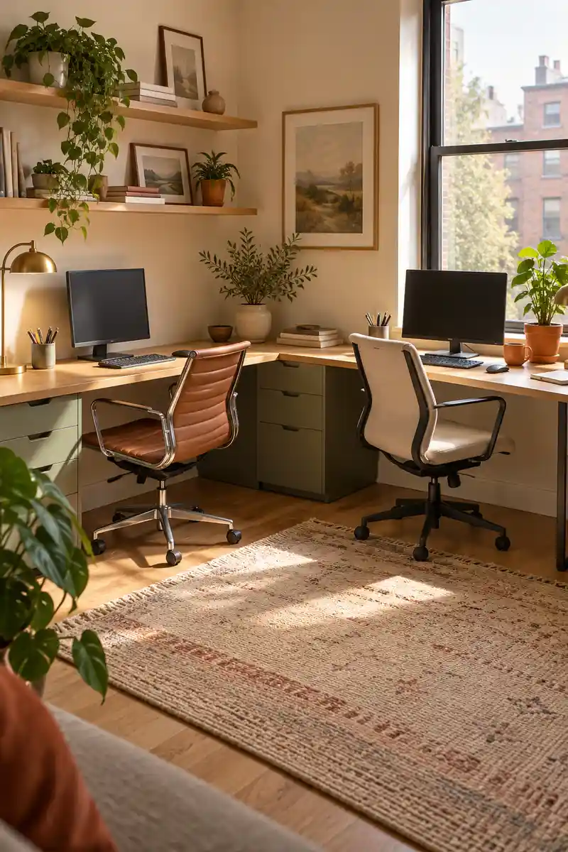 Corner L Desk Pair