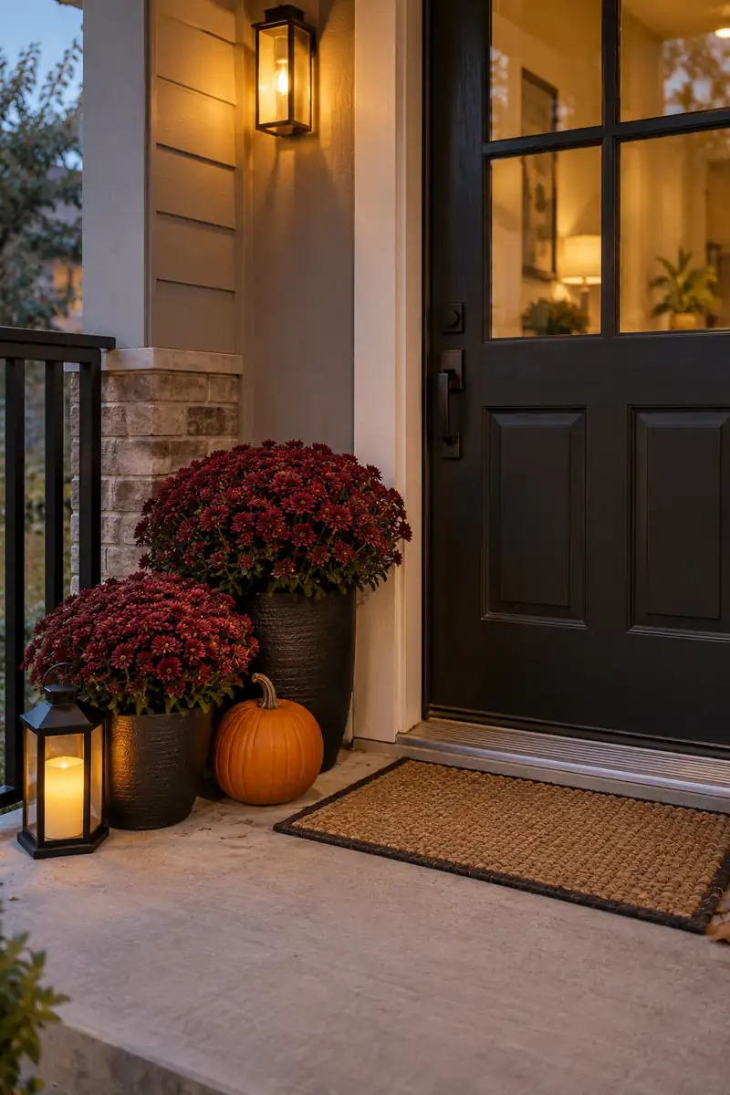 Burgundy Mum Planters