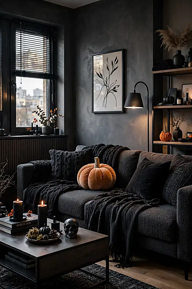 8. Dark Textured Throws