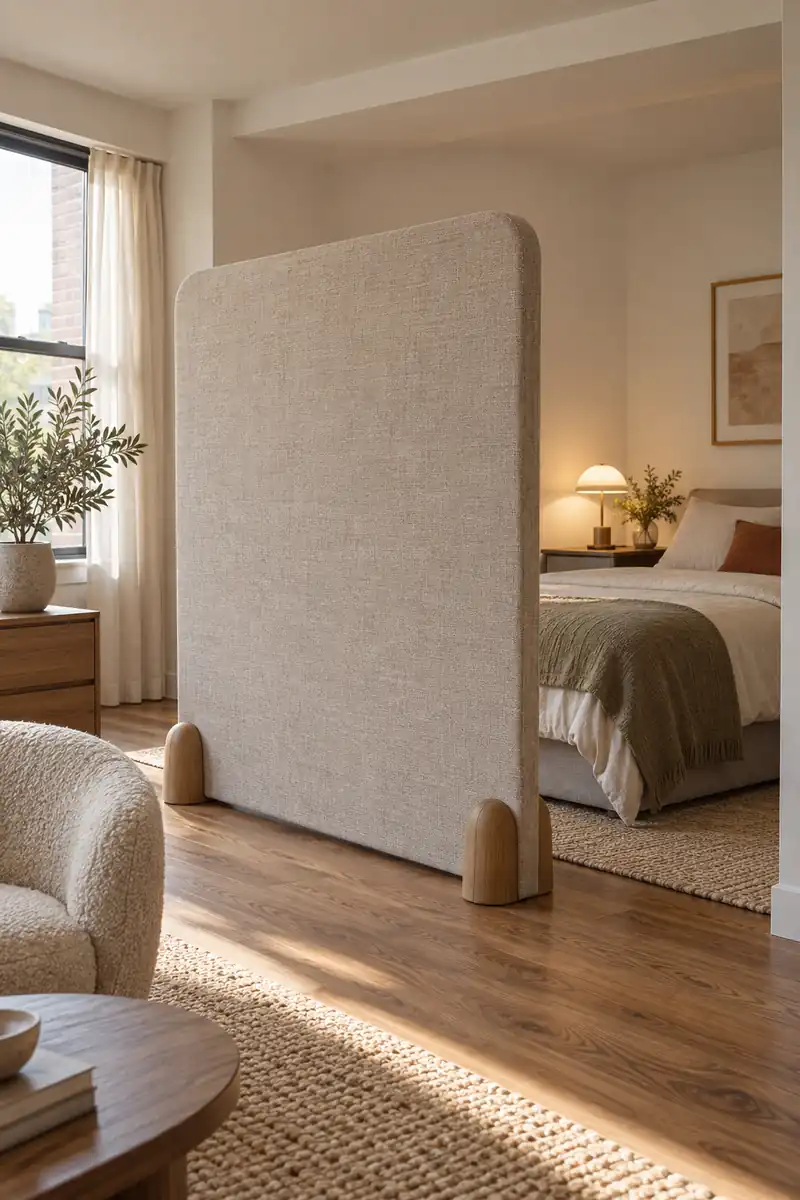 Fabric-Covered Wall