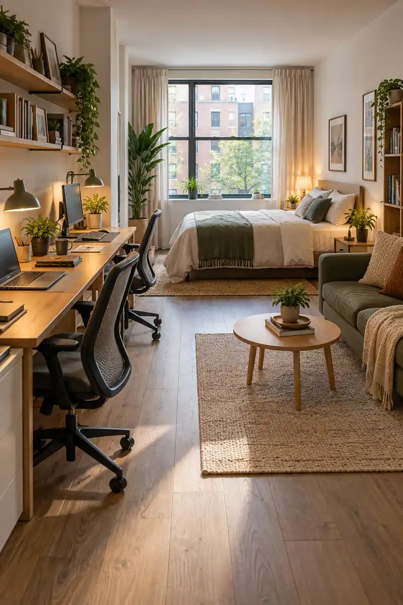 Dual Desk Wall