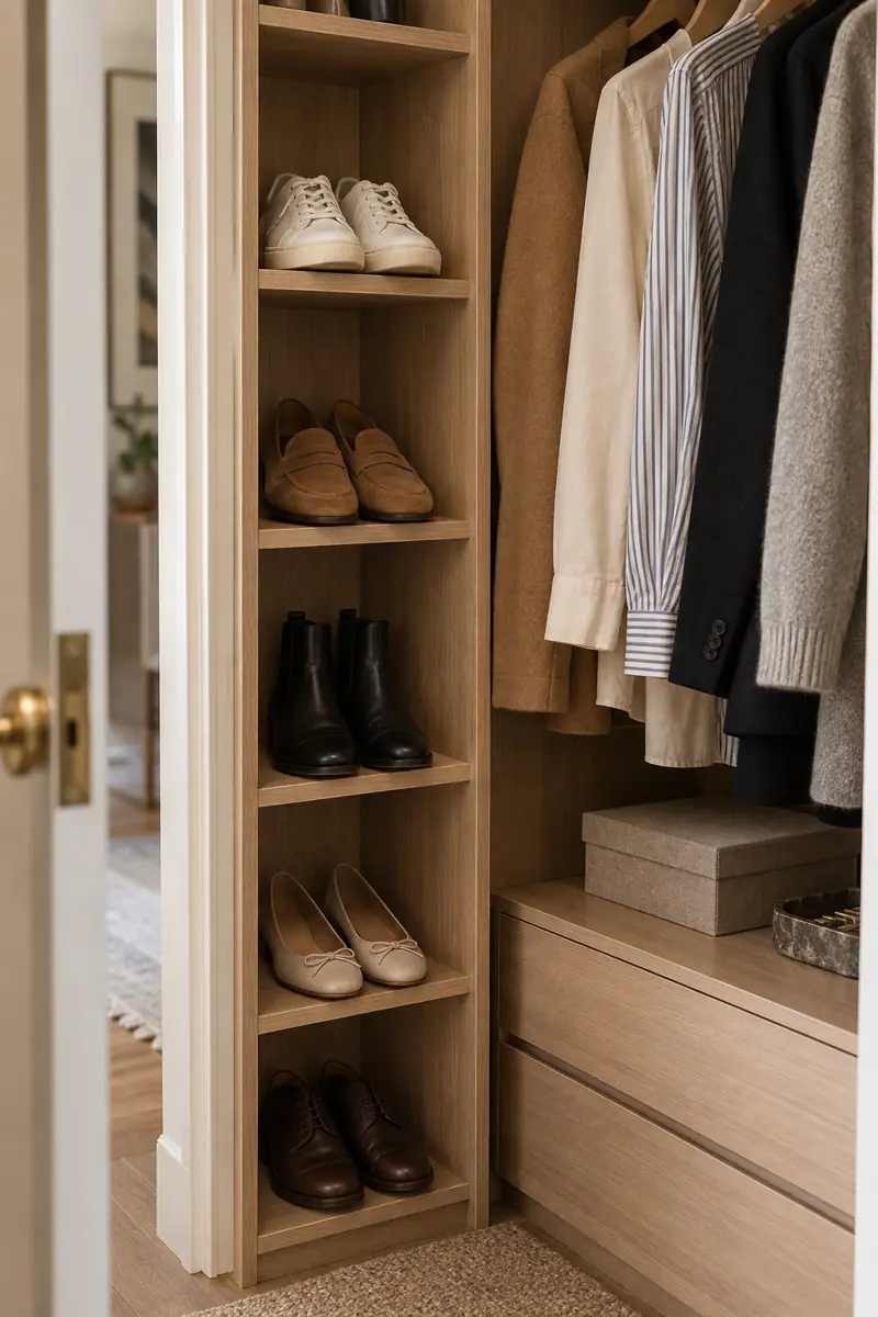 Vertical Shoe Shelves