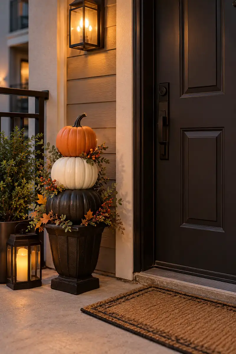 Painted Pumpkin Topiary