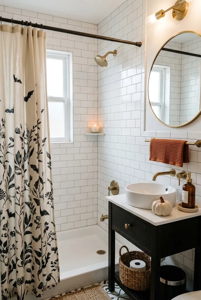 Bathroom Shower Curtain Swap