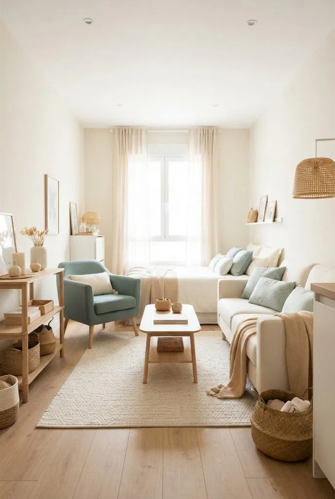 Cream and Muted Teal