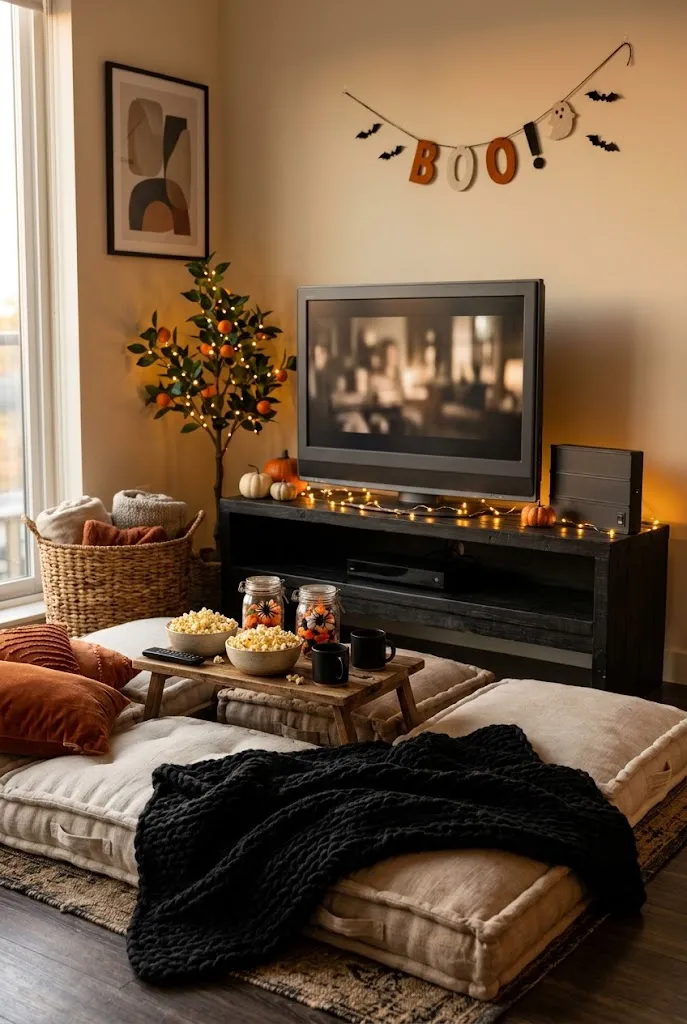 Halloween Movie Night Corner