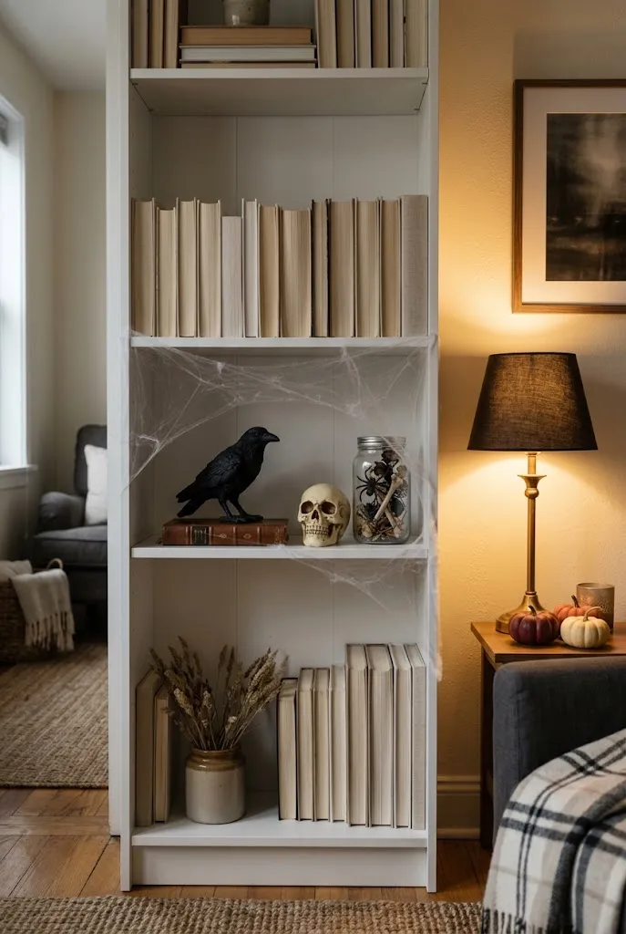 Haunted Bookshelf Styling