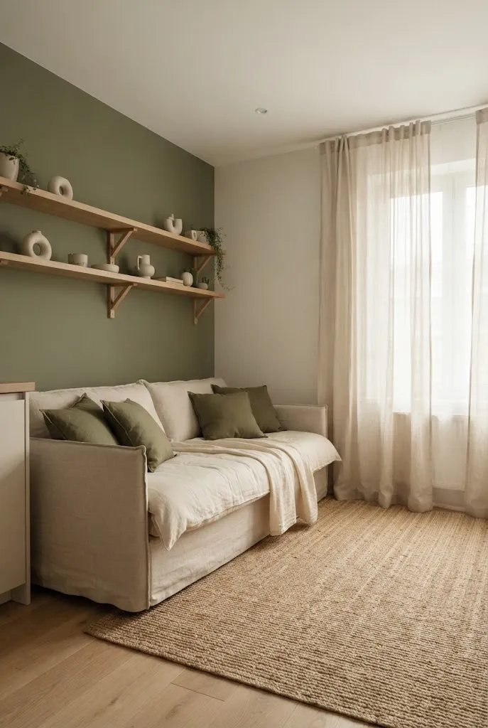 Olive Green and Linen