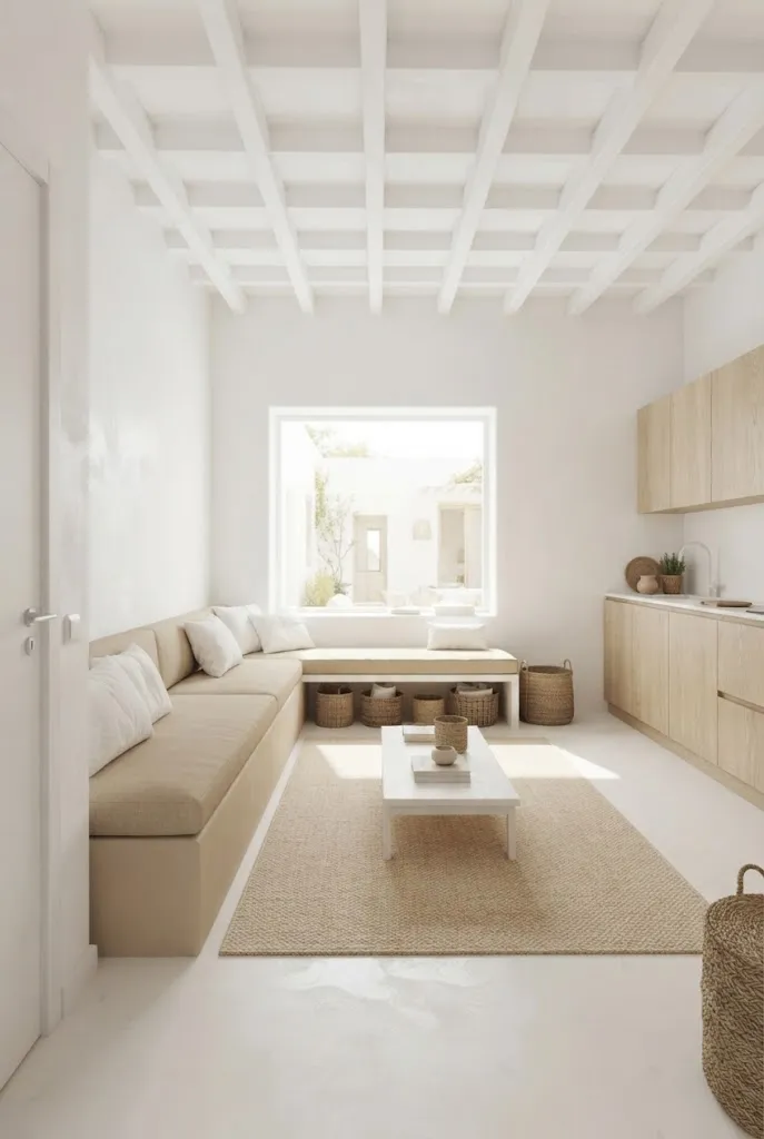Sandy Beige and White