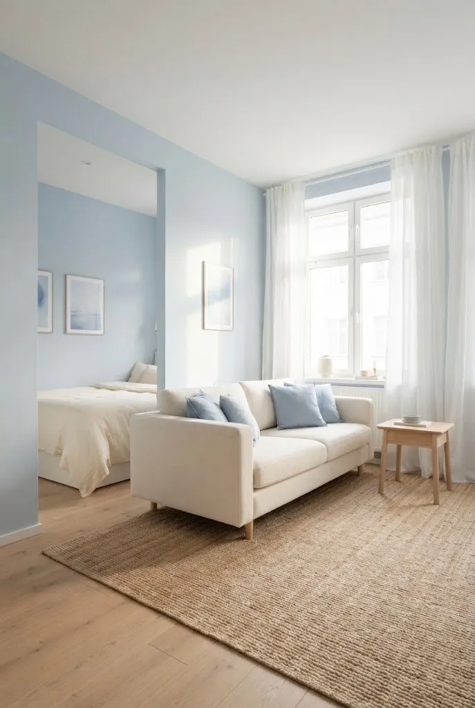 Soft Blue and Cream