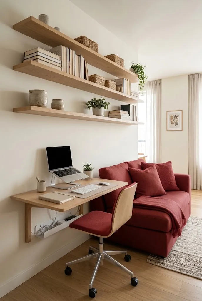 Under-Shelf Sofa Desk