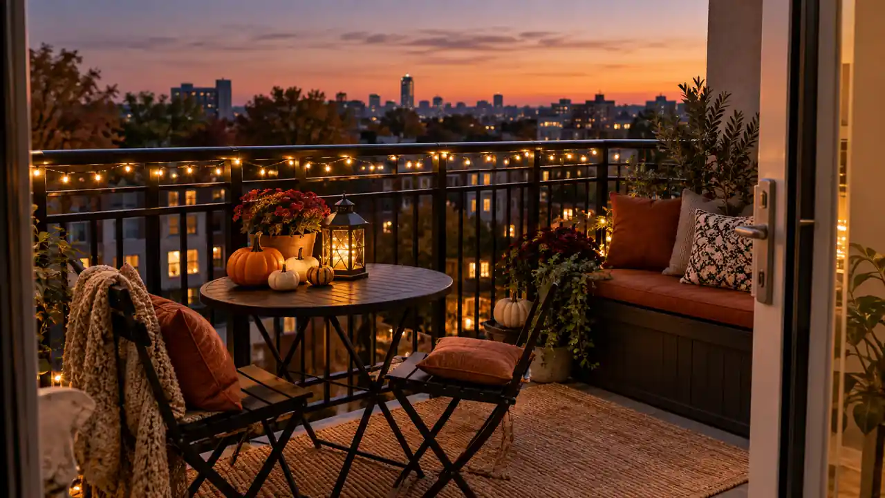 apartment balcony Halloween decor ideas