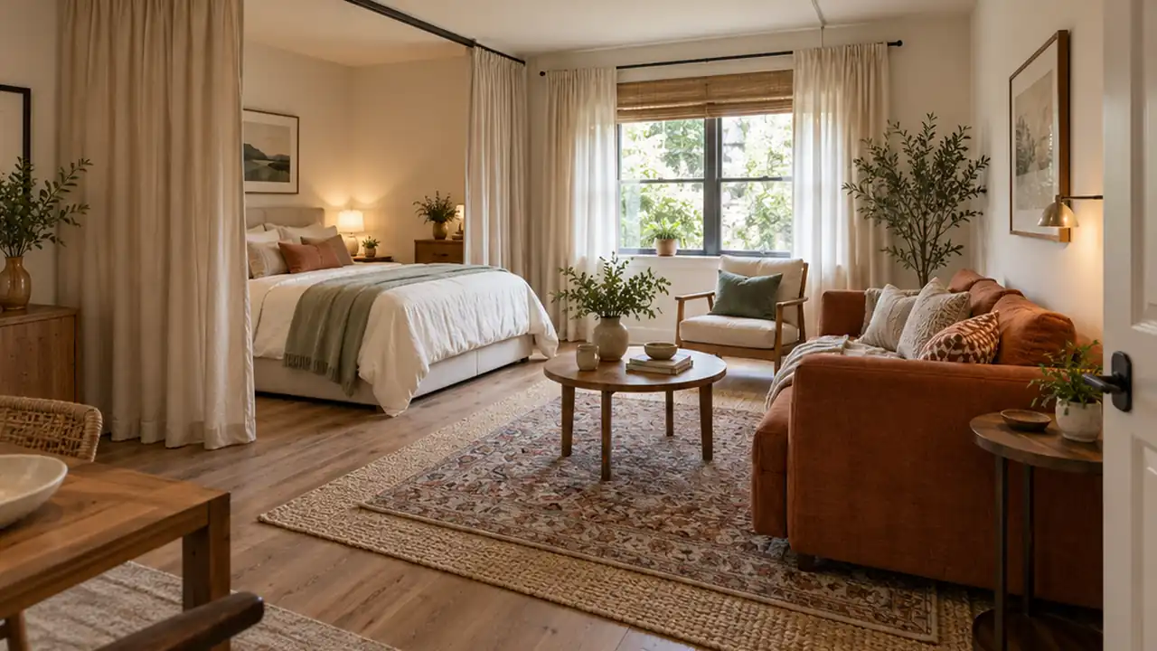 bedroom living room combo ideas