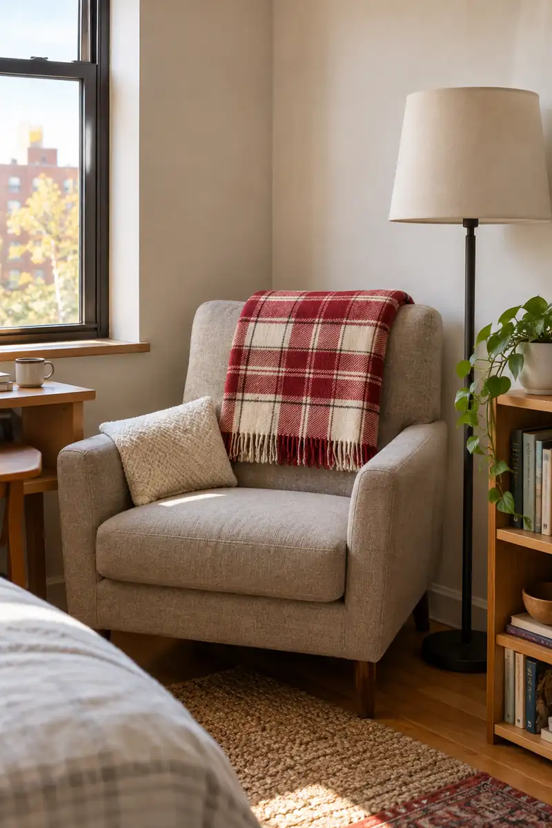 Plaid Chair Throw