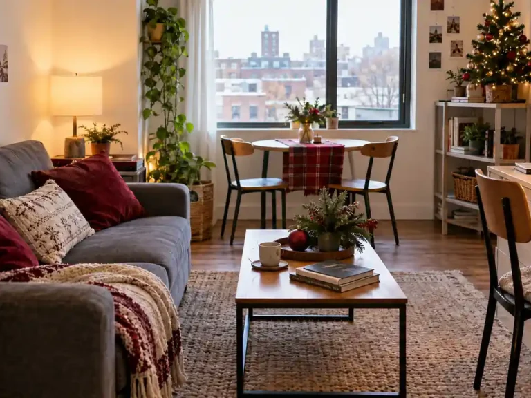 apartment christmas decor college