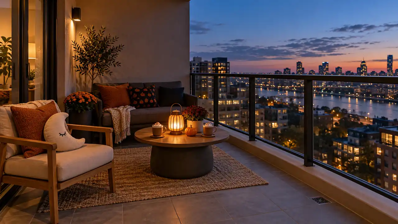 apartment halloween decor balcony