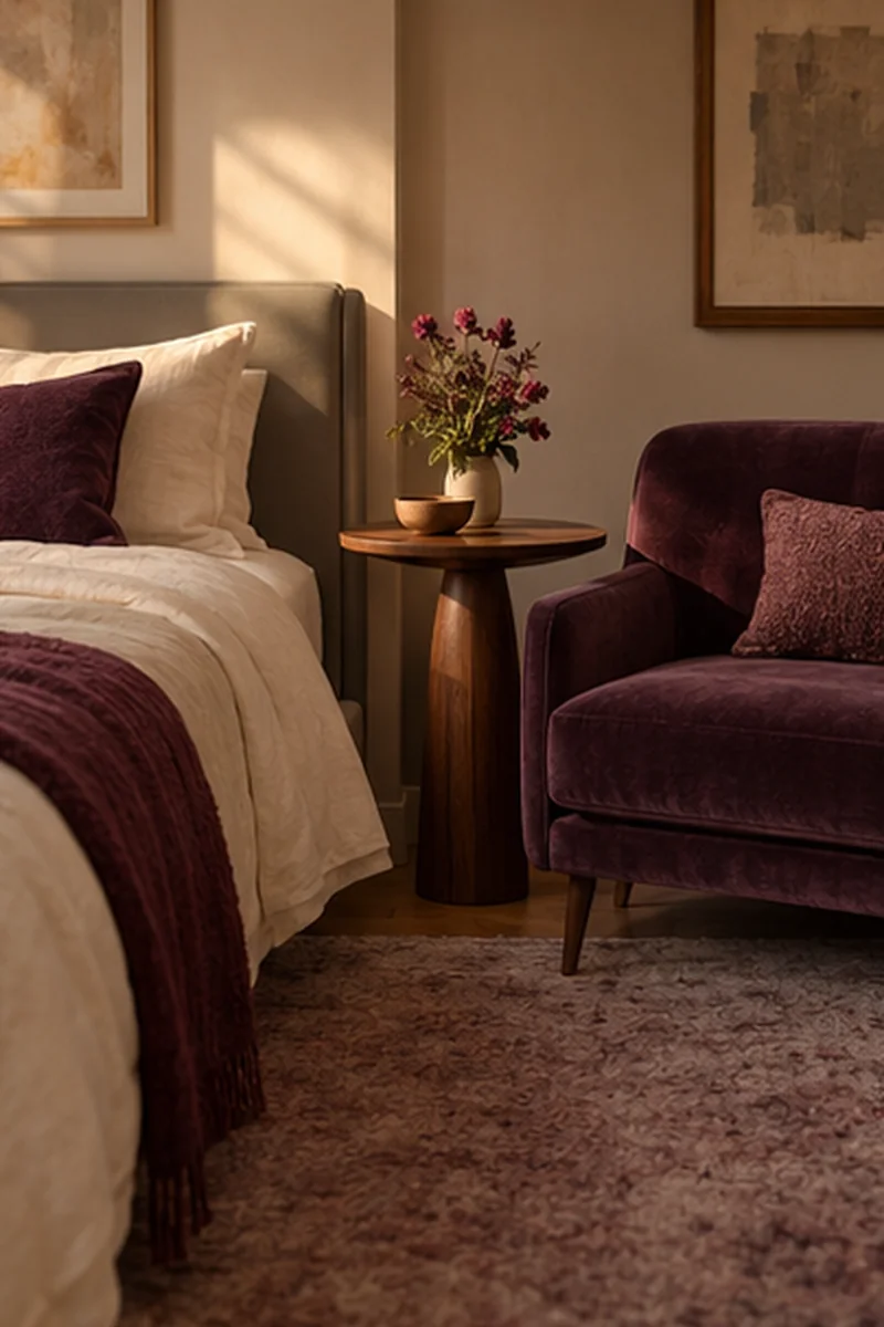 Berry Velvet Corner
