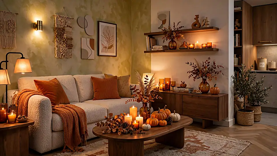apartment living room fall decor ideas
