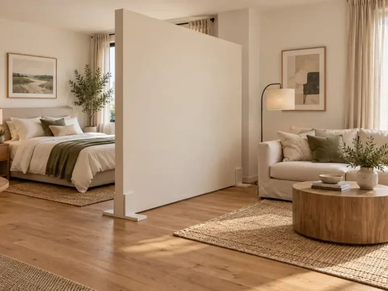 studio apartment divider temporary wall