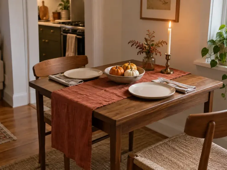 small dining room table fall decor ideas